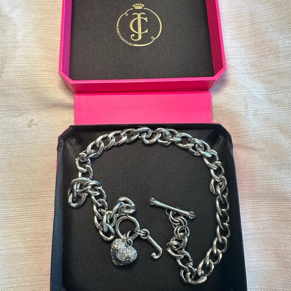 Jewelry - Juicy Couture Silver Heart Charm Necklace – With Box